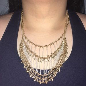 Marlyn Schiff Layered Necklace Gold Silver Tone